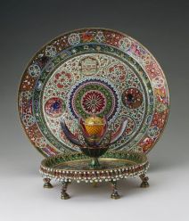 Enamelled Gold plate and attardan from the Royal Collection Trust.