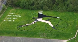 Branwell Bronte Worth Valley Young Farmers land art for the 2017 Tour de Yorkshire
